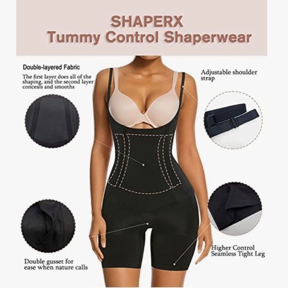 SHAPERX Shapewear for Women Tummy Control Fajas Seamless Body Shaper - Picture 8 of 8